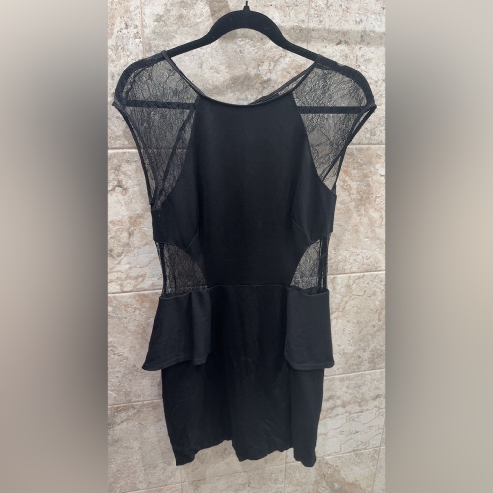 Bebe Black Lace Detail Dress
